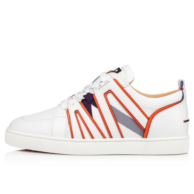 Adidași Christian Louboutin Vida Viva Calf Sneakers Barbati Albi | RO59230