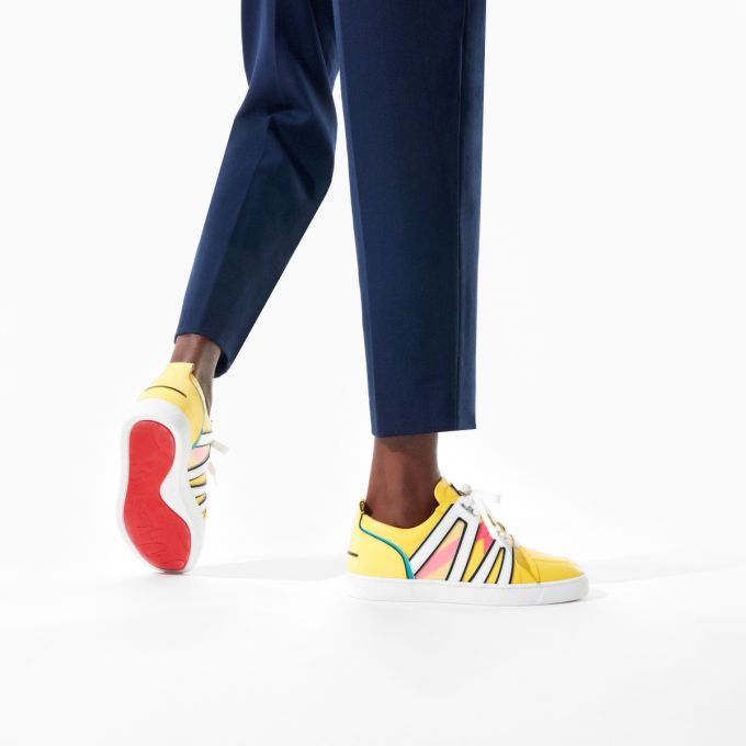 Adidași Christian Louboutin Vida Viva Calf Sneakers Barbati Galbeni | RO77449