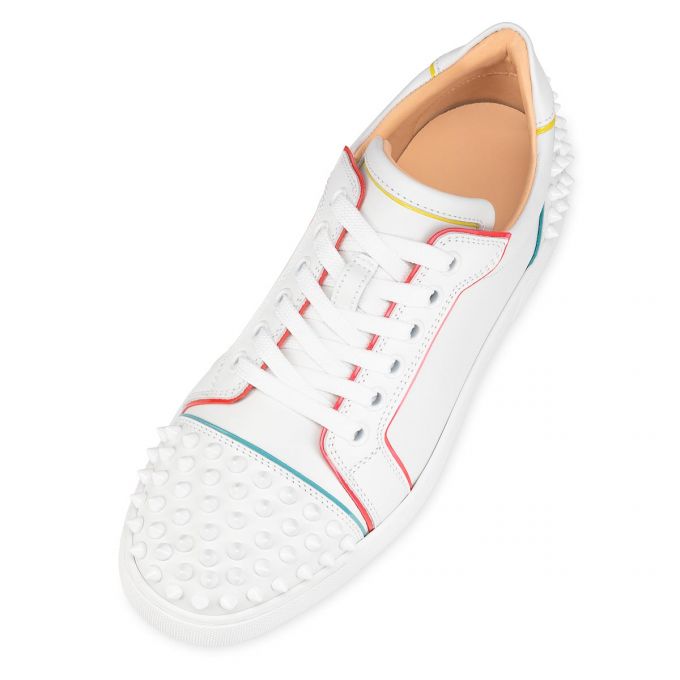 Adidași Christian Louboutin Vieira 2 Calf Sneakers Dama Albi Colorati | RO63930