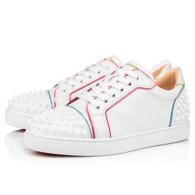 Adidași Christian Louboutin Vieira 2 Calf Sneakers Dama Albi Colorati | RO63930