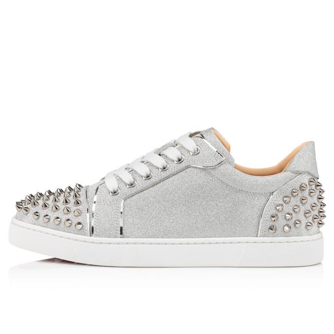 Adidași Christian Louboutin Vieira 2 Glitter Sneakers Dama Argintii | RO39189