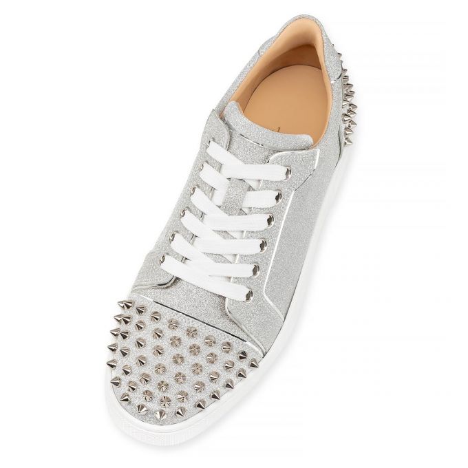 Adidași Christian Louboutin Vieira 2 Glitter Sneakers Dama Argintii | RO39189