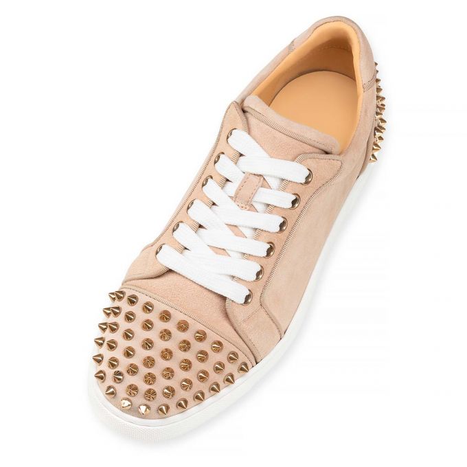 Adidași Christian Louboutin Vieira 2 Orlato Veau Velours Sneakers Dama Bej | RO45965