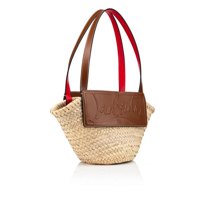 Basket Christian Louboutin Loubishore Small Creative Fabric Basket Dama Bej Maro | RO04810