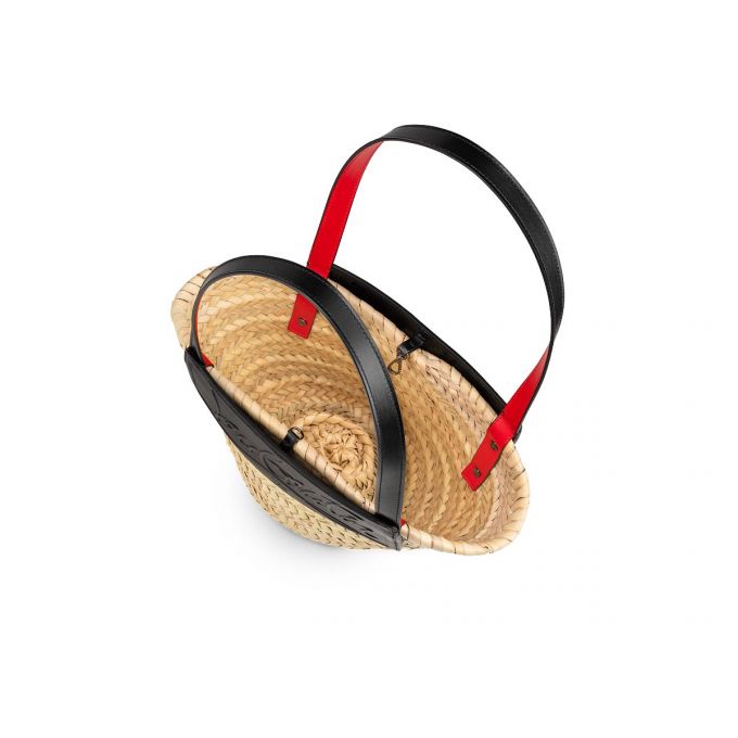 Basket Christian Louboutin Loubishore Small Creative Fabric Basket Dama Albi Negrii | RO97371