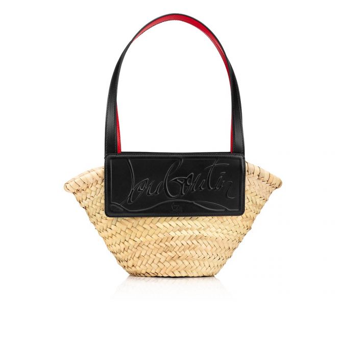 Basket Christian Louboutin Loubishore Small Creative Fabric Basket Dama Albi Negrii | RO97371