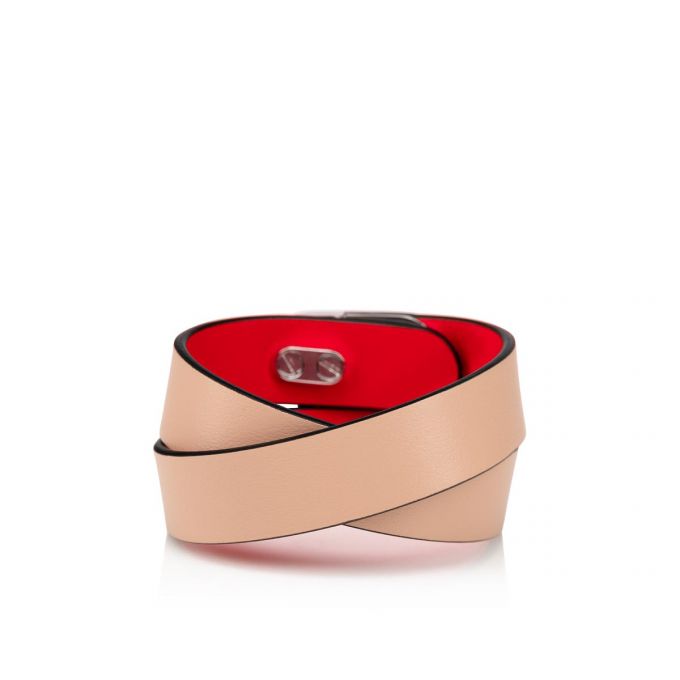 Bracelets Christian Louboutin Elisa Bracelet Double 15 Calf Bracelets Dama Maro Argintii | RO41905