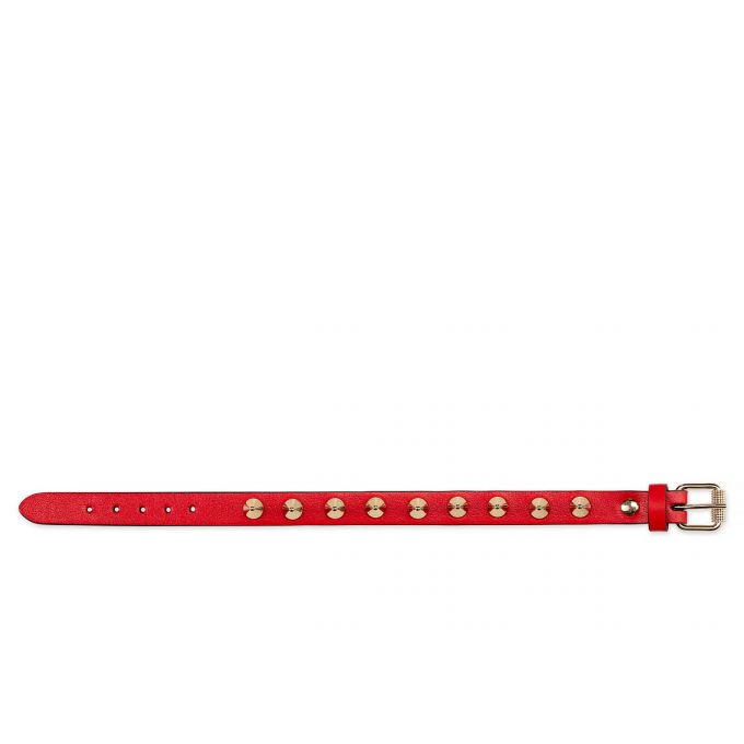 Bracelets Christian Louboutin Loubilink Clasici Piele Bracelets Dama Rosii Aurii | RO29390