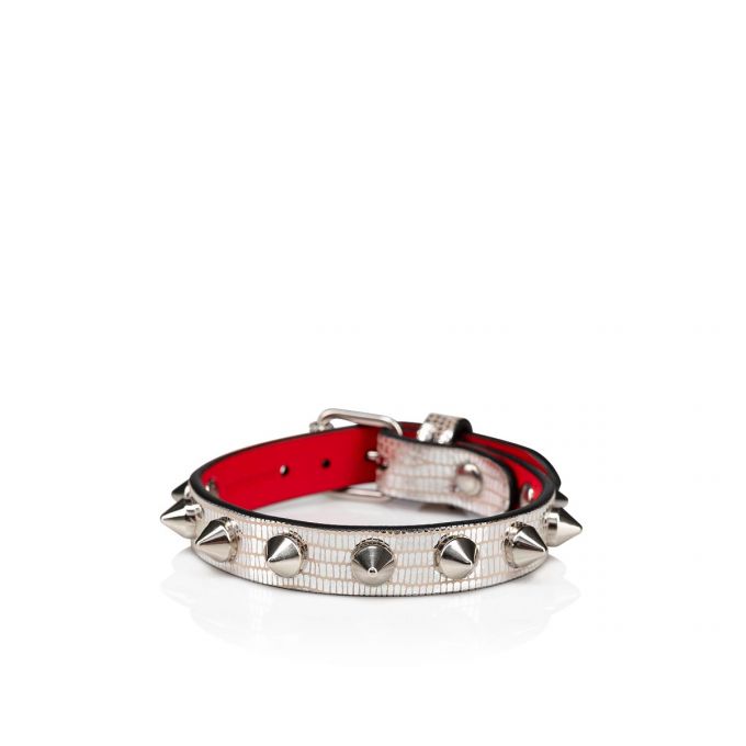 Bracelets Christian Louboutin Loubilink Bracelet Creative Piele Bracelets Dama Argintii | RO36558