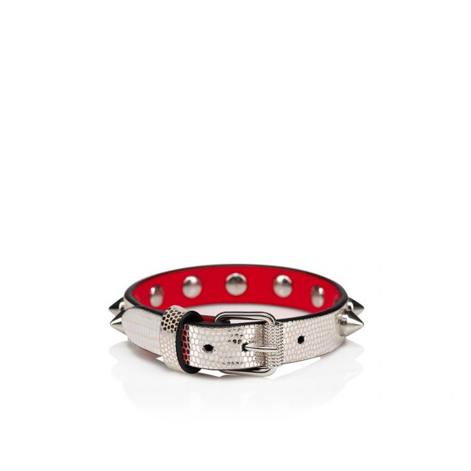 Bracelets Christian Louboutin Loubilink Bracelet Creative Piele Bracelets Dama Argintii | RO36558