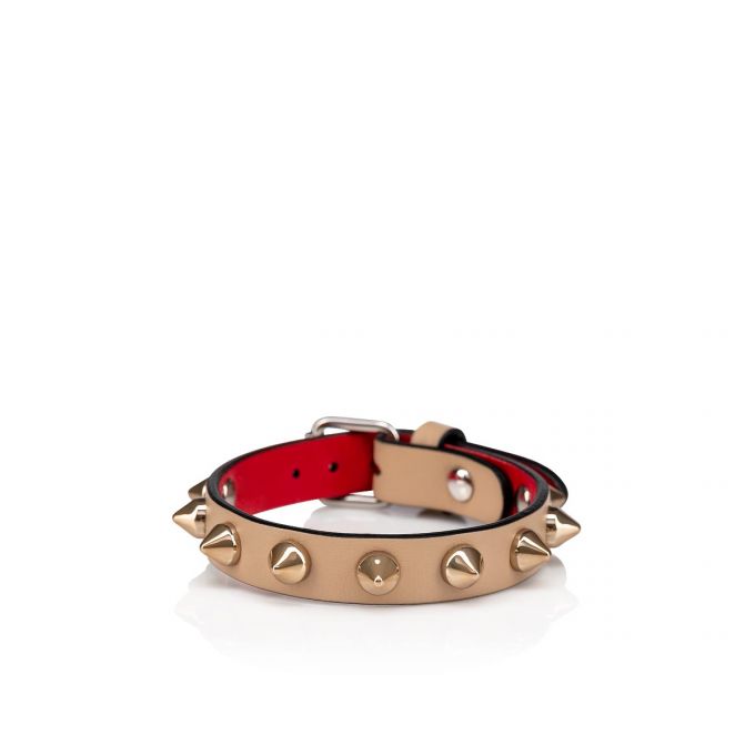 Bracelets Christian Louboutin Loubilink Clasici Piele Bracelets Dama Bej | RO91704