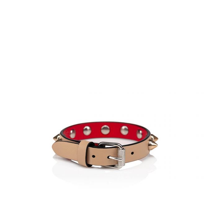 Bracelets Christian Louboutin Loubilink Clasici Piele Bracelets Dama Bej | RO91704