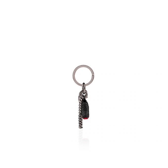 Breloc Christian Louboutin M Alergat Metallic Finish Keyrings Barbati Negrii Rosii | RO49855