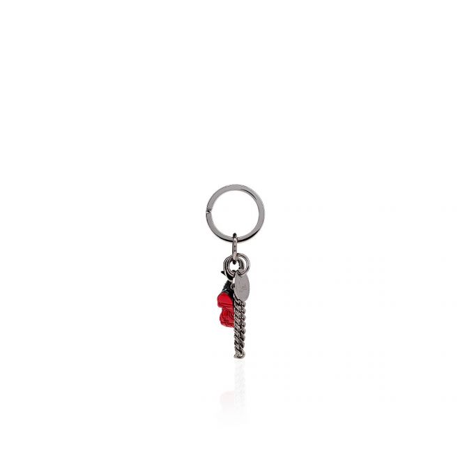 Breloc Christian Louboutin M Alergat Metallic Finish Keyrings Barbati Negrii Rosii | RO49855