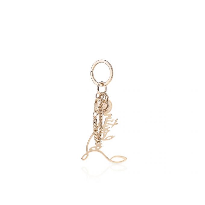 Breloc Christian Louboutin W Louboutin Logo Keyring Strass Keyrings Dama Aurii | RO58411