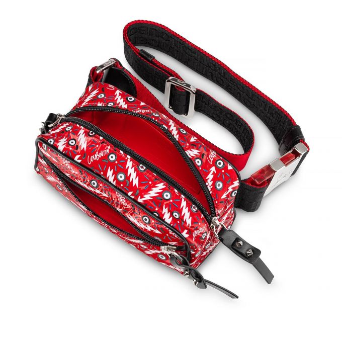 Bum Bags Christian Louboutin Blaster Creative Fabric Bum Bags Barbati Rosii Negrii | RO80116