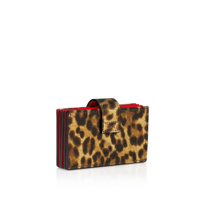 Card Holder Christian Louboutin Elisa Accordeon Card Holder Creative Piele Card Holder Dama Aurii Argintii | RO16752