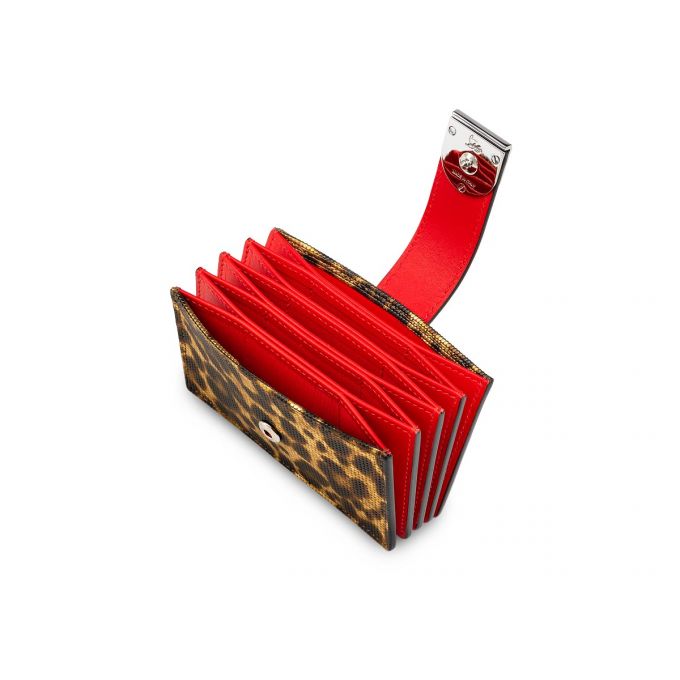 Card Holder Christian Louboutin Elisa Accordeon Card Holder Creative Piele Card Holder Dama Aurii Argintii | RO16752