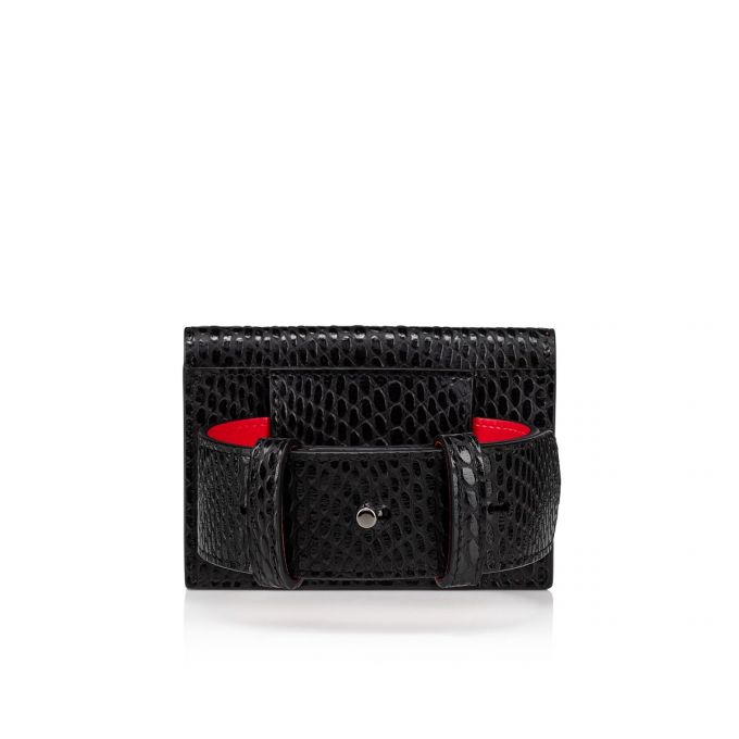 Card Holder Christian Louboutin Elisa Ankle Card Holder Creative Piele Card Holder Dama Negrii | RO82451