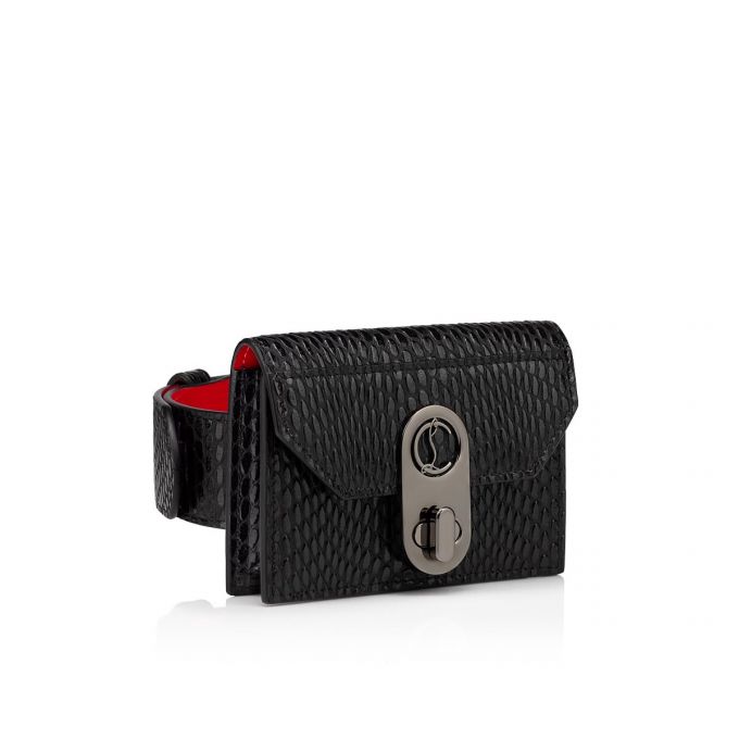 Card Holder Christian Louboutin Elisa Ankle Card Holder Creative Piele Card Holder Dama Negrii | RO82451