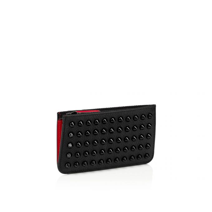 Card Holder Christian Louboutin M Credilou Nv Calf Empire/Spi Clasici Piele Porte Carte Barbati Negrii | RO87603