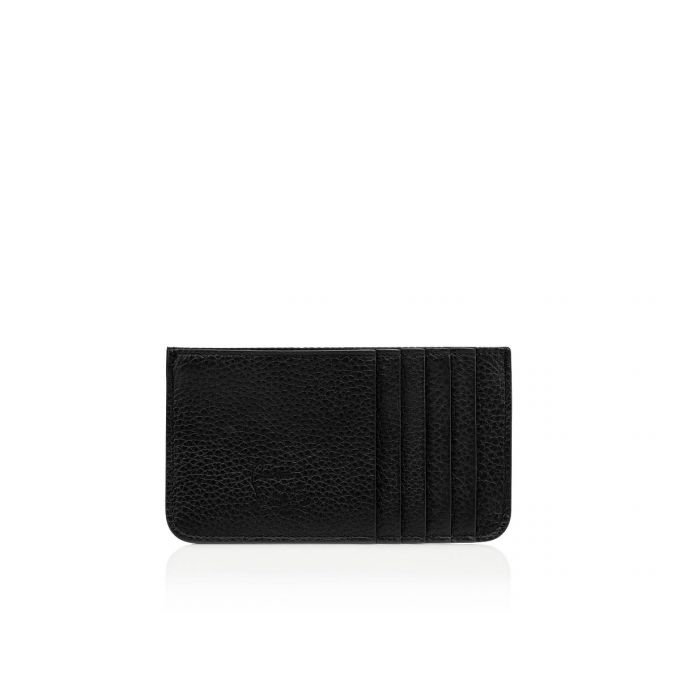 Card Holder Christian Louboutin M Credilou Nv Calf Empire/Spi Clasici Piele Porte Carte Barbati Negrii | RO87603