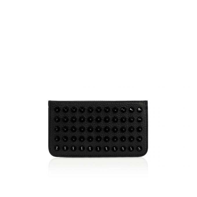 Card Holder Christian Louboutin M Credilou Nv Calf Empire/Spi Clasici Piele Porte Carte Barbati Negrii | RO87603