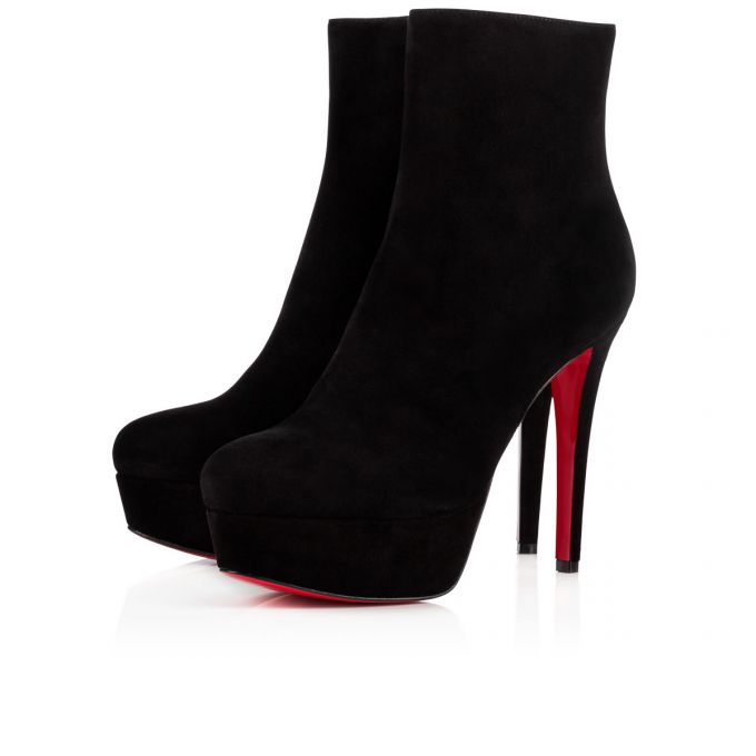 Cizme Christian Louboutin Bianca Booty 120 120 Veau Velours Boots Dama Negrii | RO10977