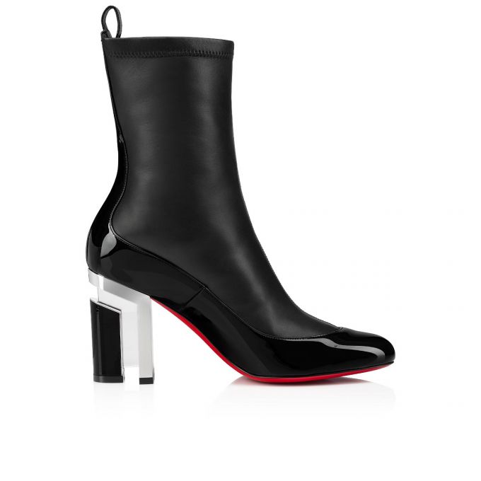 Cizme Christian Louboutin Bootnik 85 Lacuita Boots Dama Negrii Argintii | RO54042