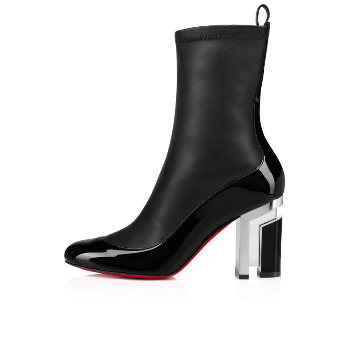 Cizme Christian Louboutin Bootnik 85 Lacuita Boots Dama Negrii Argintii | RO54042