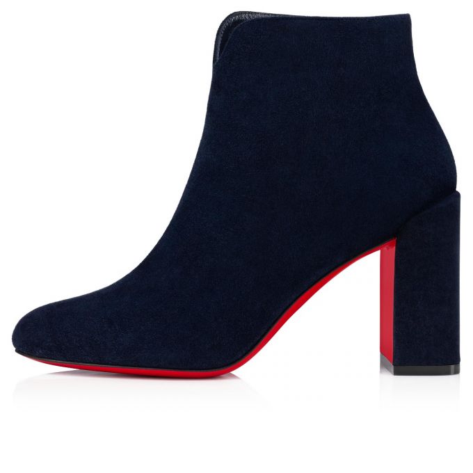 Cizme Christian Louboutin Castarika 85 Nocturne Veau Velours Boots Dama Negrii | RO69750