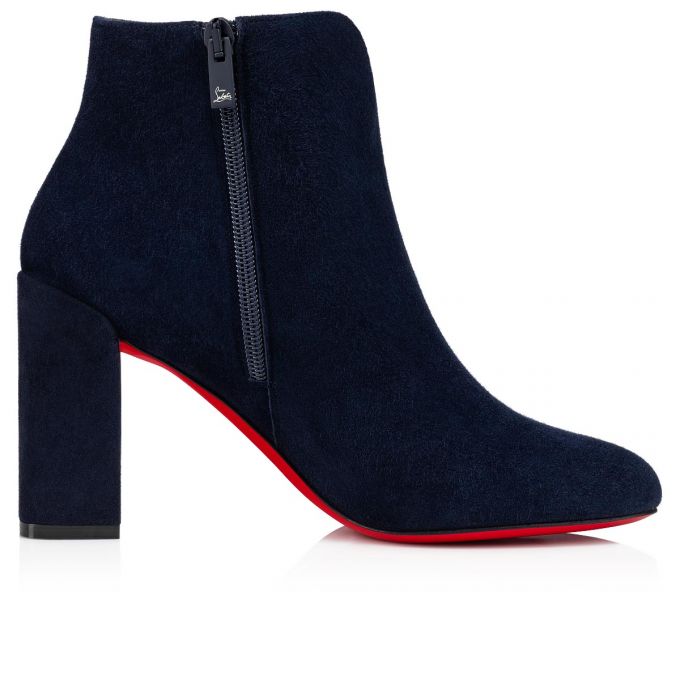 Cizme Christian Louboutin Castarika 85 Nocturne Veau Velours Boots Dama Negrii | RO69750