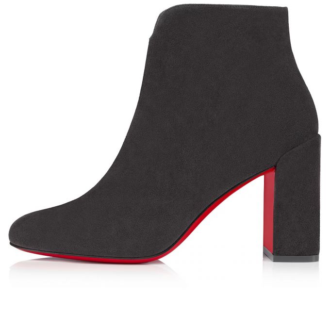 Cizme Christian Louboutin Castarika 85 Veau Velours Boots Dama Gri | RO40738