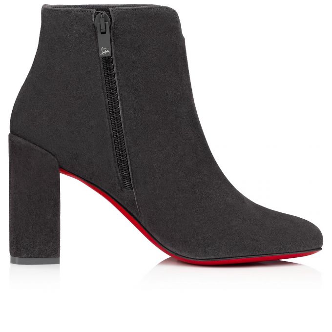 Cizme Christian Louboutin Castarika 85 Veau Velours Boots Dama Gri | RO40738