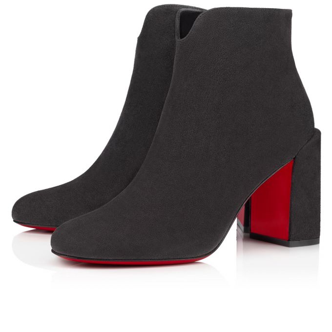 Cizme Christian Louboutin Castarika 85 Veau Velours Boots Dama Gri | RO40738