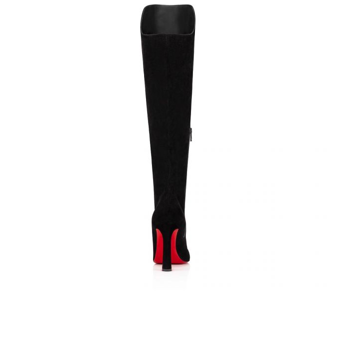 Cizme Christian Louboutin Eleonor Botta 100 Veau Velours Boots Dama Negrii | RO25414