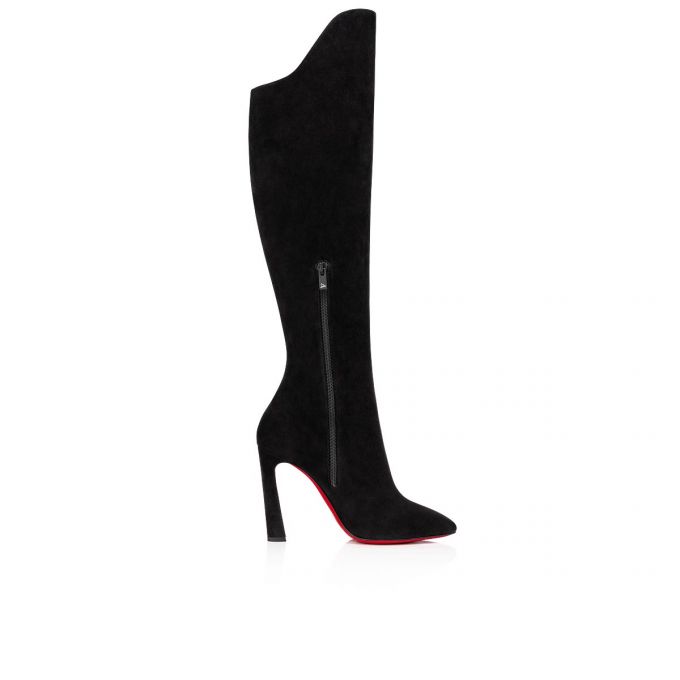 Cizme Christian Louboutin Eleonor Botta 100 Veau Velours Boots Dama Negrii | RO25414