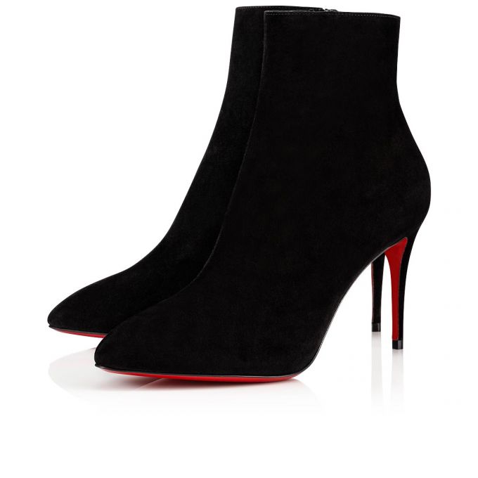 Cizme Christian Louboutin Eloise Booty 085 85 Veau Velours Boots Dama Negrii | RO66320