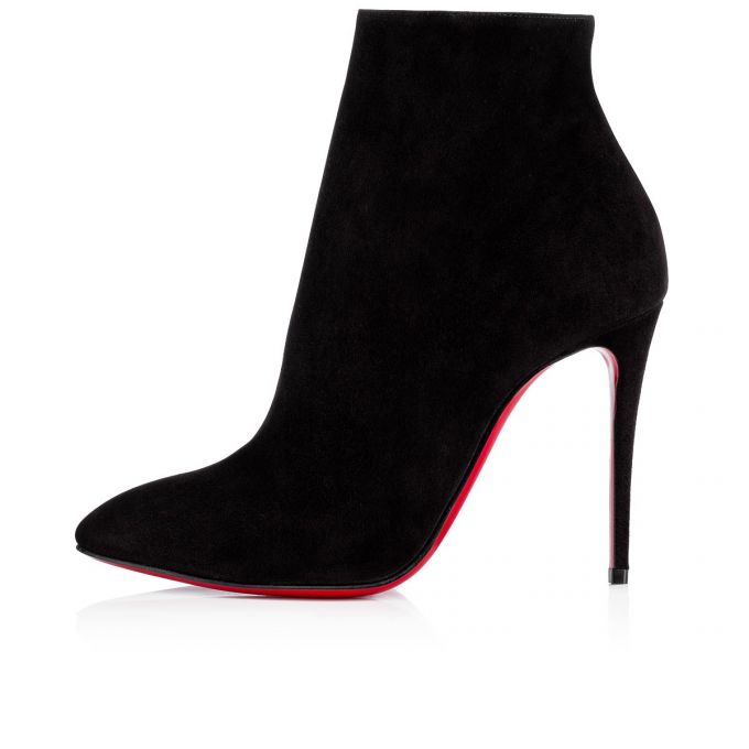 Cizme Christian Louboutin Eloise Booty 100 100 Veau Velours Boots Dama Negrii | RO35855