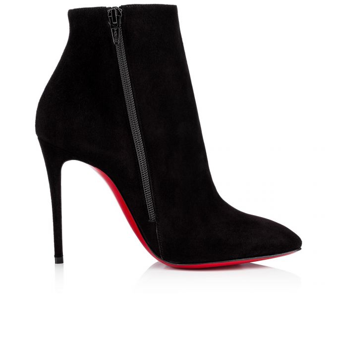 Cizme Christian Louboutin Eloise Booty 100 100 Veau Velours Boots Dama Negrii | RO35855