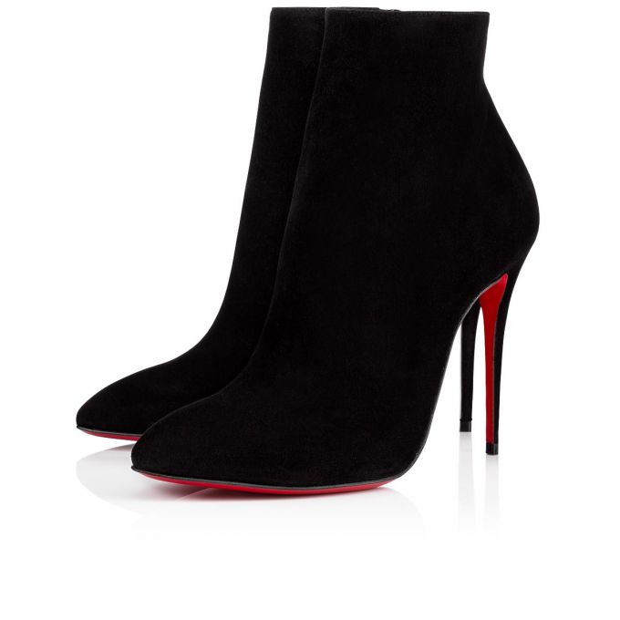 Cizme Christian Louboutin Eloise Booty 100 100 Veau Velours Boots Dama Negrii | RO35855