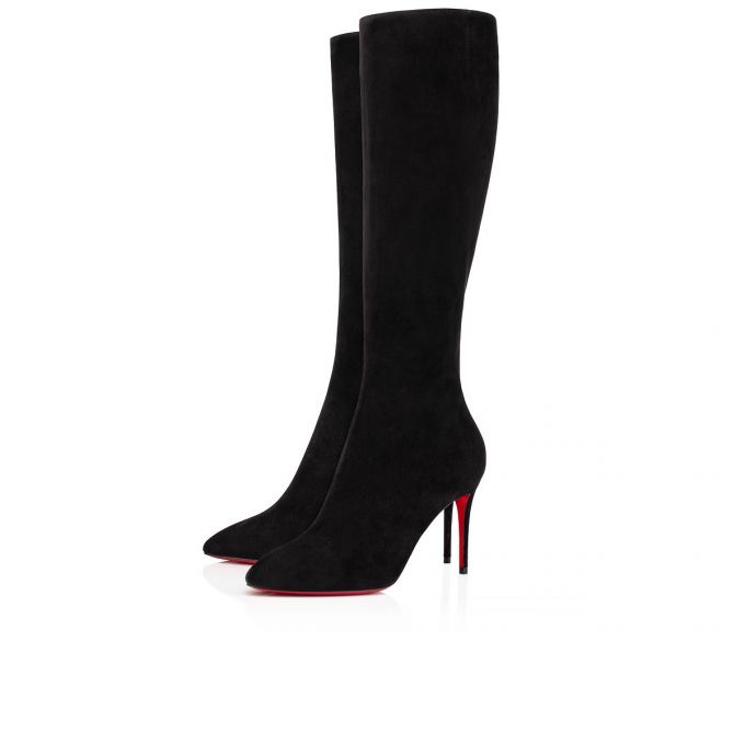 Cizme Christian Louboutin Eloise Botta 085 85 Veau Velours Boots Dama Negrii | RO22135