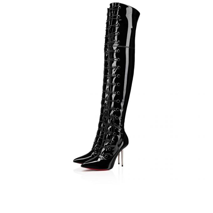 Cizme Christian Louboutin Epic Et French 100 Lacuita Boots Dama Negrii | RO10019