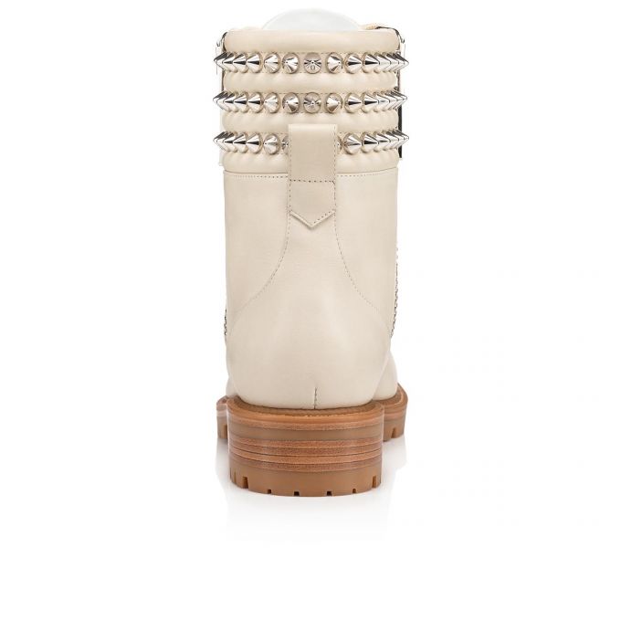 Cizme Christian Louboutin Iarnă Spikes Calf Boots Dama Albi | RO30435