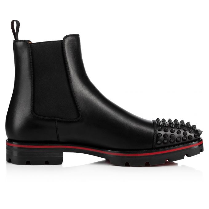 Cizme Christian Louboutin Melon Spikes 000 Mat Calf Booty Barbati Negrii | RO89122