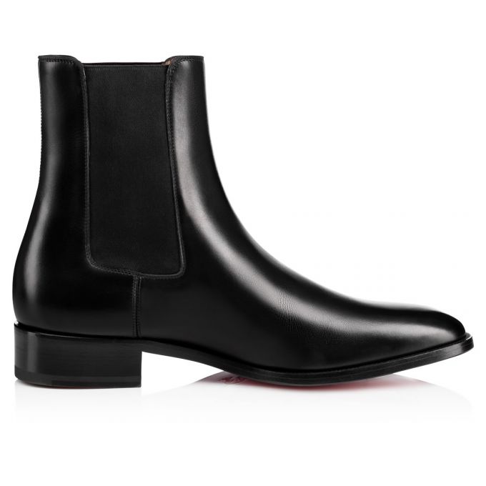 Cizme Christian Louboutin Samson 000 Calf Booty Barbati Negrii | RO23151