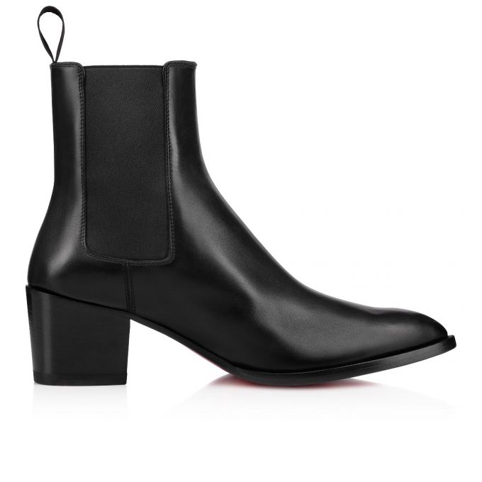 Cizme Christian Louboutin William Calf Booty Barbati Negrii | RO52966