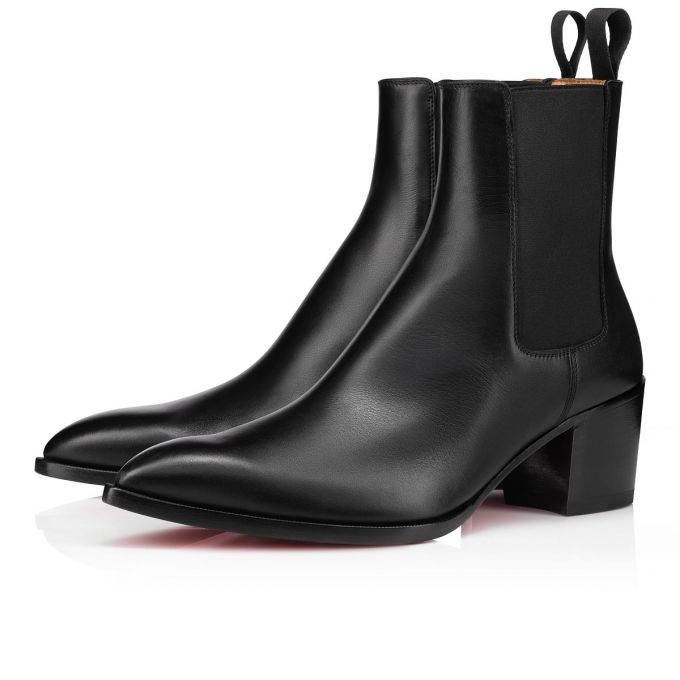 Cizme Christian Louboutin William Calf Booty Barbati Negrii | RO52966