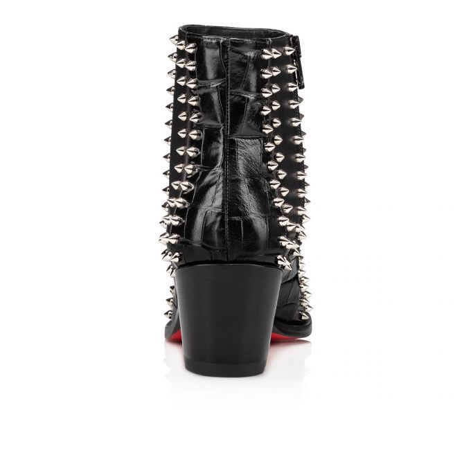 Cizme Christian Louboutin With My Guitar 65 Calf Boots Dama Negrii Argintii | RO08650