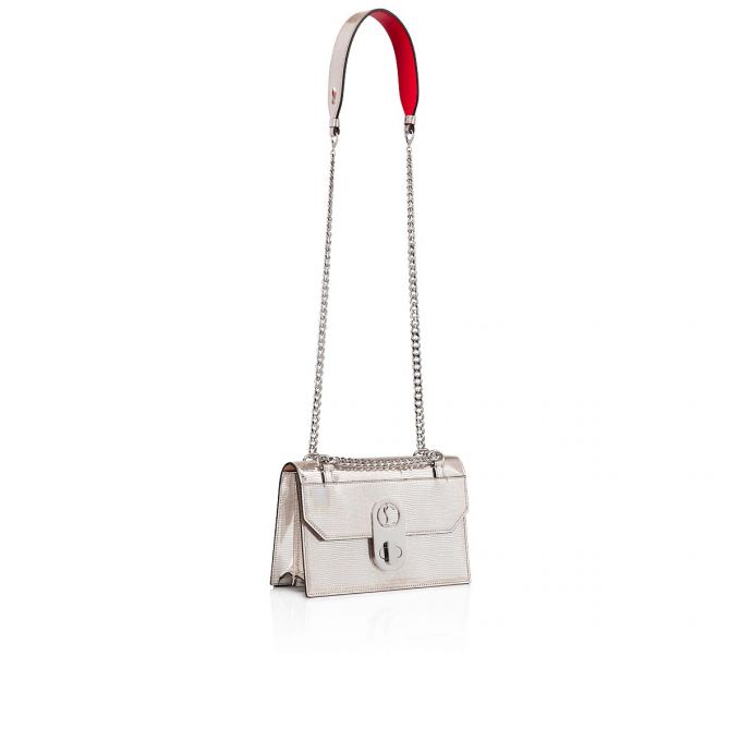 Cross Body Bags Christian Louboutin Elisa Small Creative Piele Cross Body Bags Dama Bej Argintii | RO05840